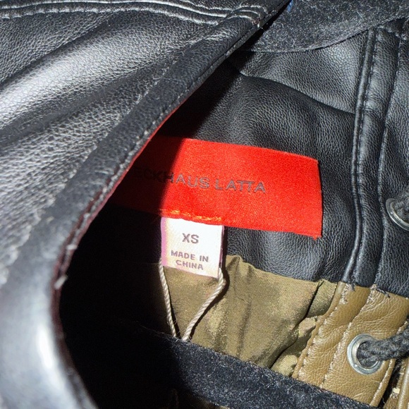 Eckhaus Latta Black and Brown Leather Jumpsuit - Picture 5 of 10